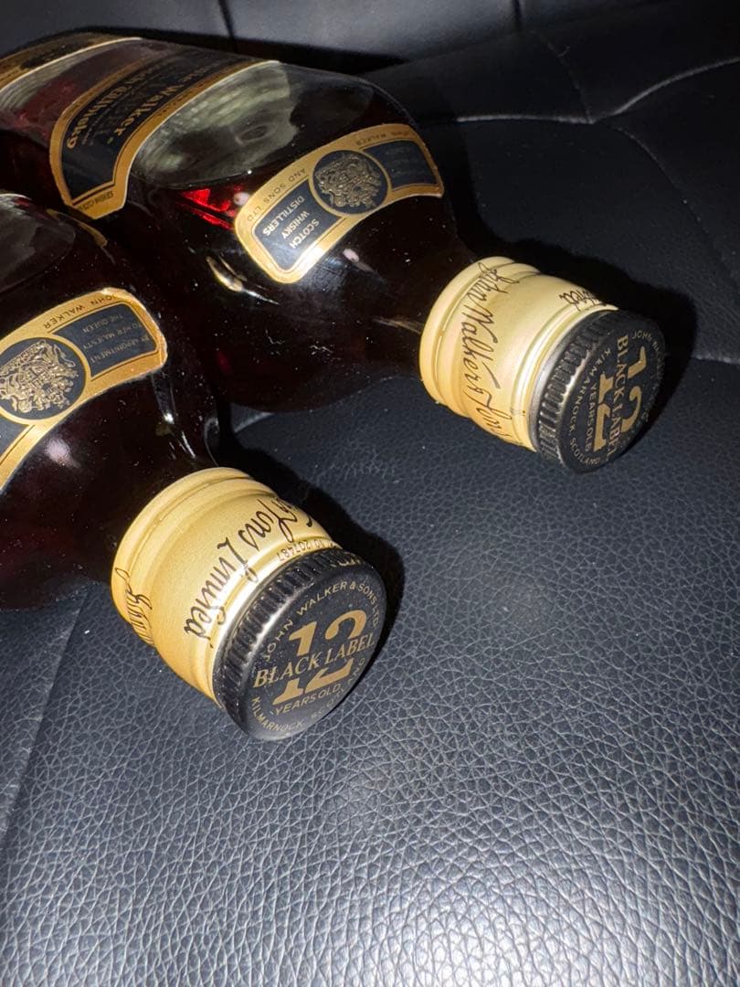 【古酒・美品】ジョニーウォーカー黒 12年 75cl表記 2本セット