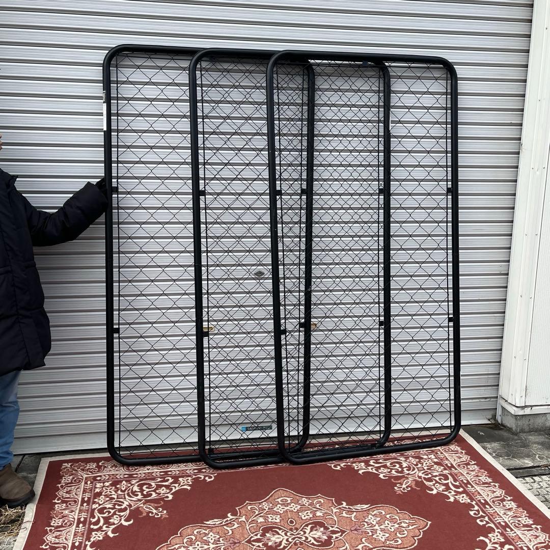 アメリカンフェンス 3枚◾️黒ブラック180cm x 90cm ガレージインテリア