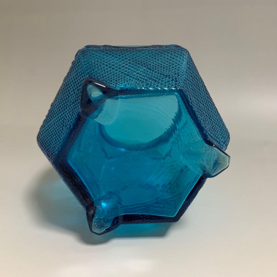 プレスガラスの菓子瓶　あめや瓶　飴屋瓶