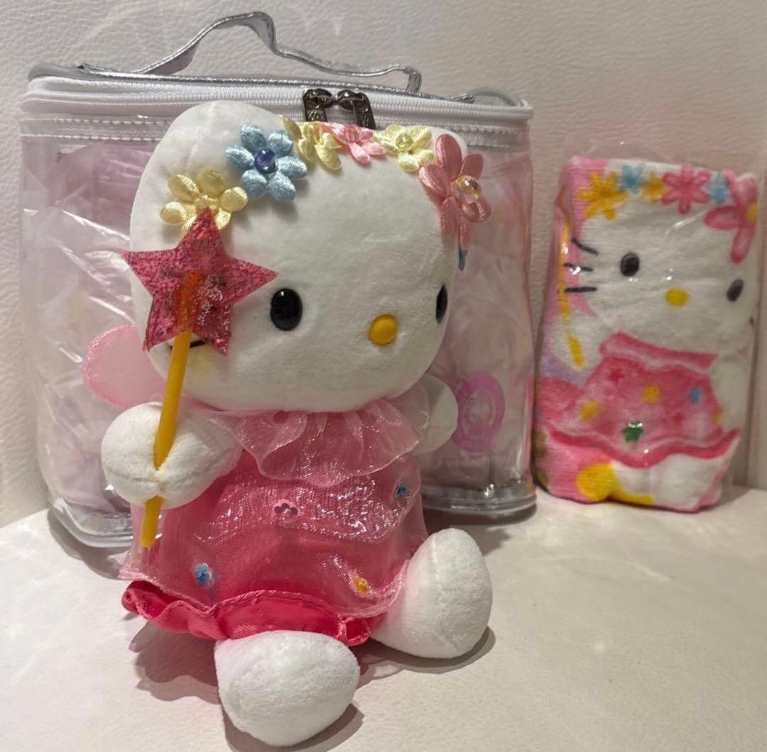 サンリオ　キティ　フェアリー　キティ ハナ　ぬいぐるみ　タオル　ポーチ3点セット