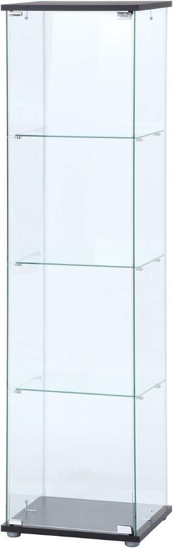 不二貿易 コレクションケース フィギュアケース 4段ブラック クリア 98880