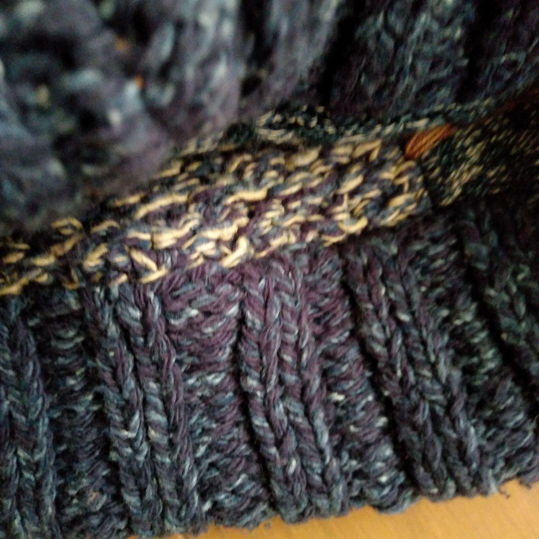 タグあり。2025　45r インディゴ　ニット帽　新品未使用