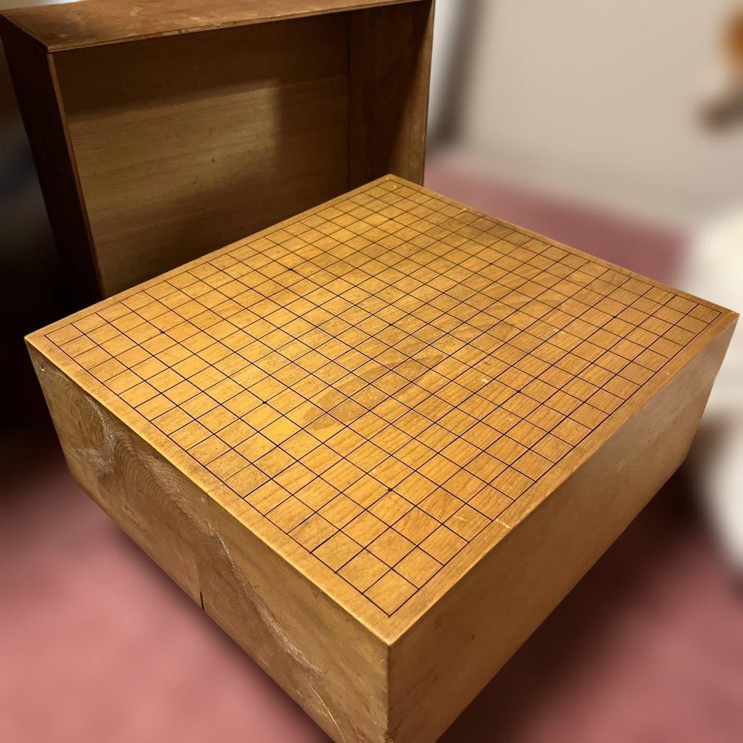 ほんかや　囲碁盤　本榧　足付き　ふた付き