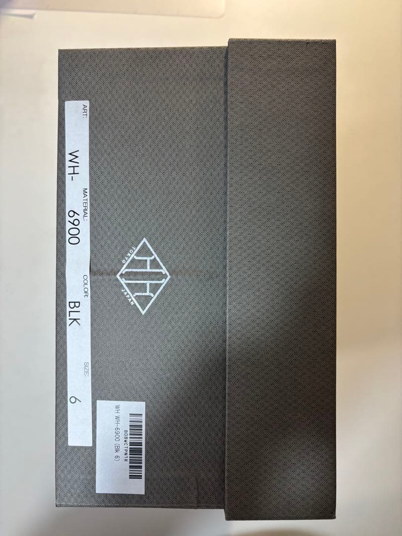 WH ダブルエイチ　サイドゴアブーツ　ブラック　6