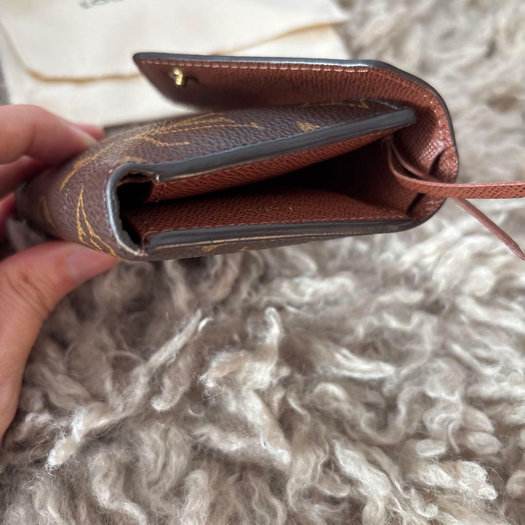 Louis Vuitton 三つ折り財布 ブラウン イニシャル入り K,K
