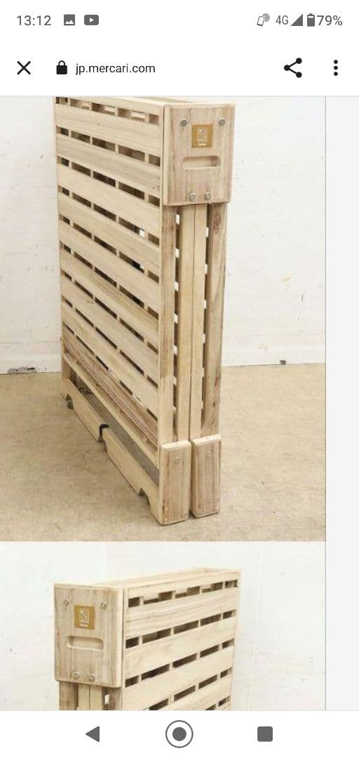 【桐らくねプレミアム】折り畳みベッド・総桐・シングルサイズ・日本製・折りたたみ