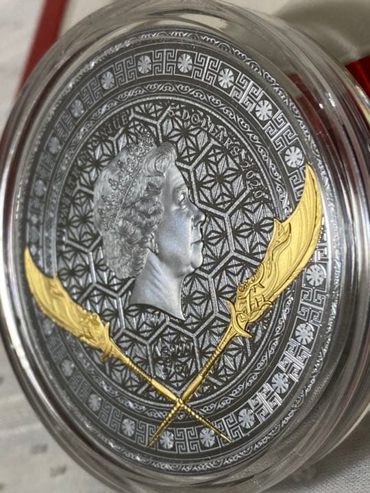 2020　ニウエ　関羽　 五虎大将軍　3オンス　ブラックプルーフ　大型銀貨