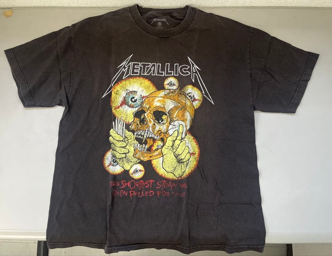 LLICA バンドTシャツ 両面プリント XL フェード ブラック