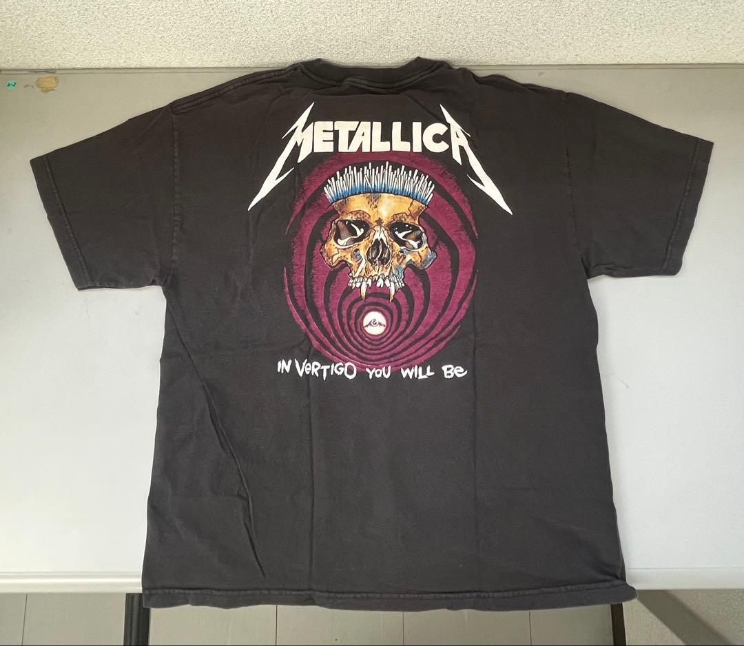 LLICA バンドTシャツ 両面プリント XL フェード ブラック