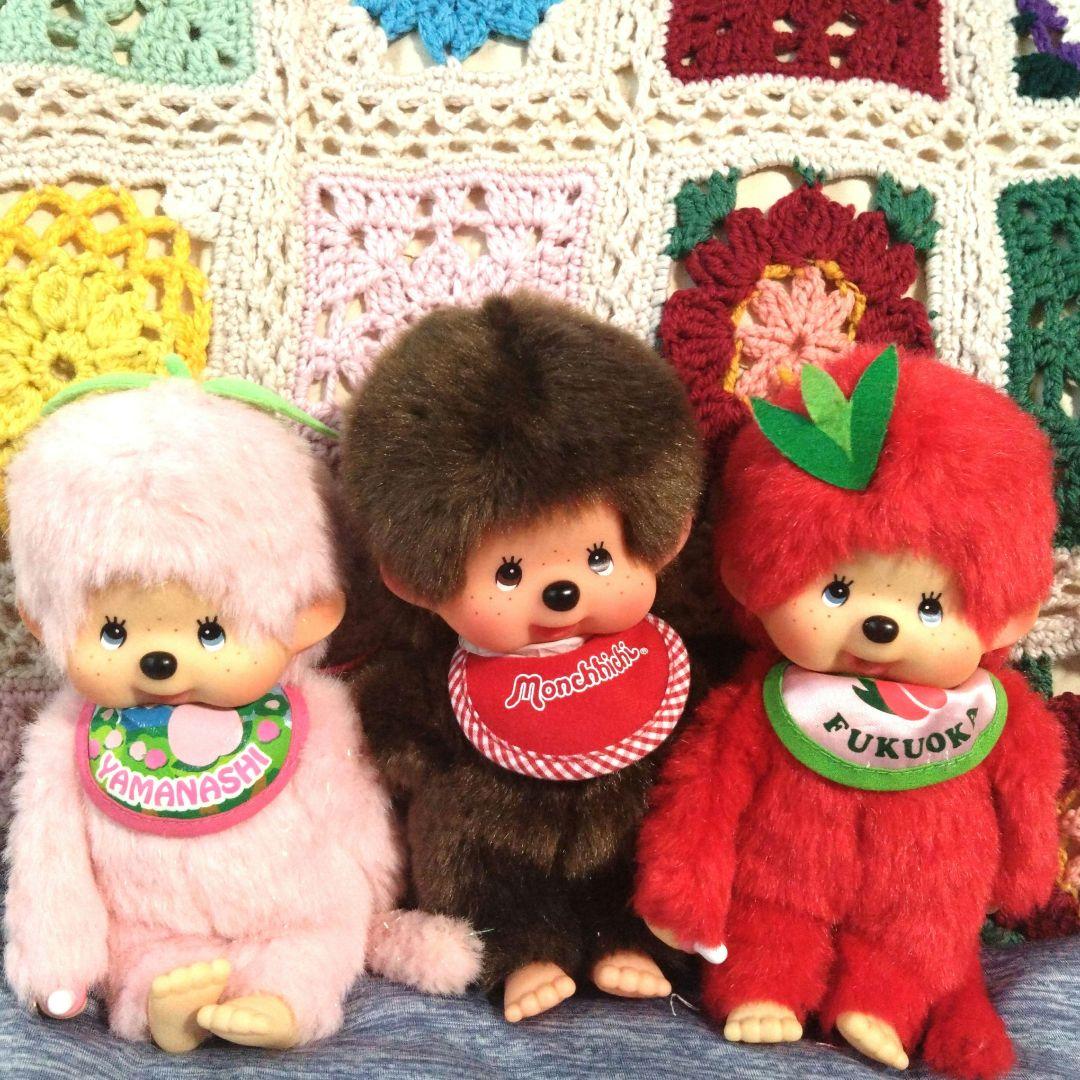 ご当地モンチッチ　桃　明太子 Ｓサイズ3体セット