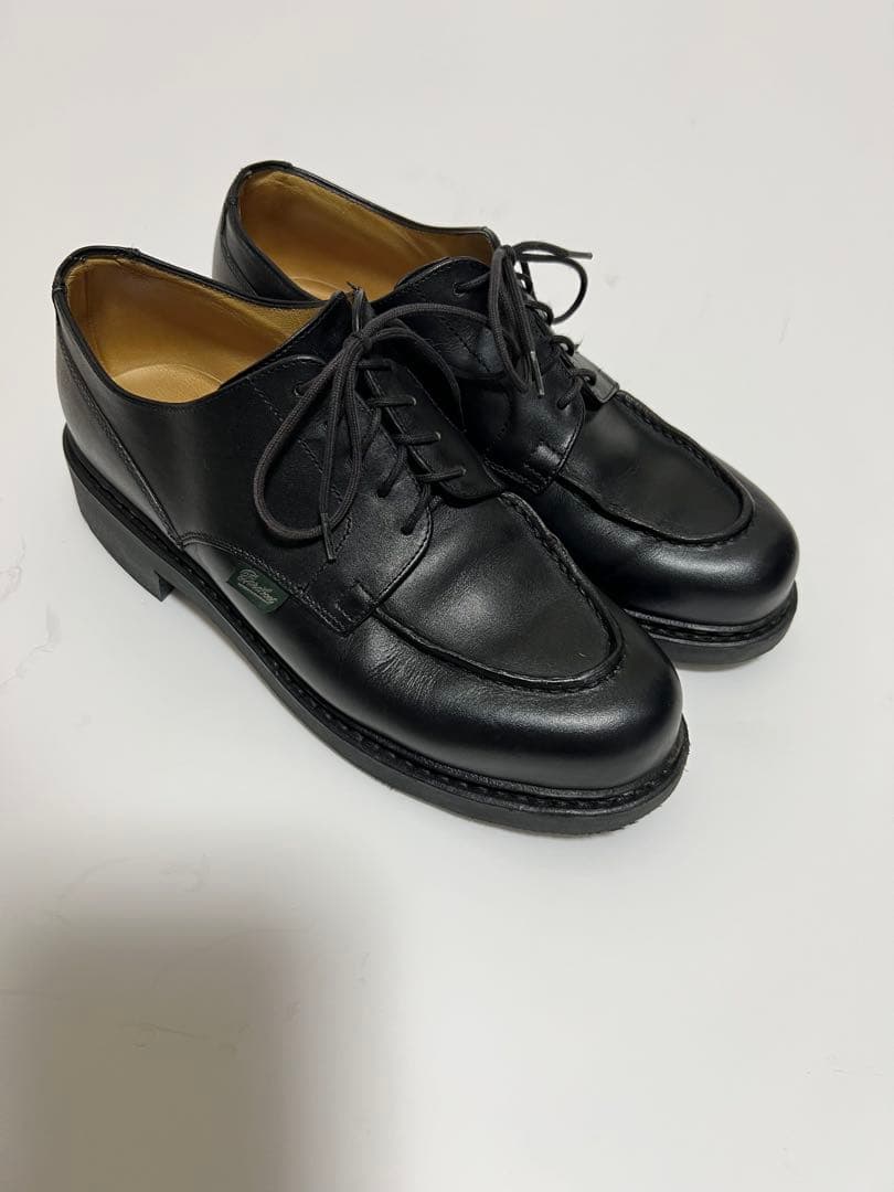 パラブーツ シャンボード Uチップ 革靴 ブラック