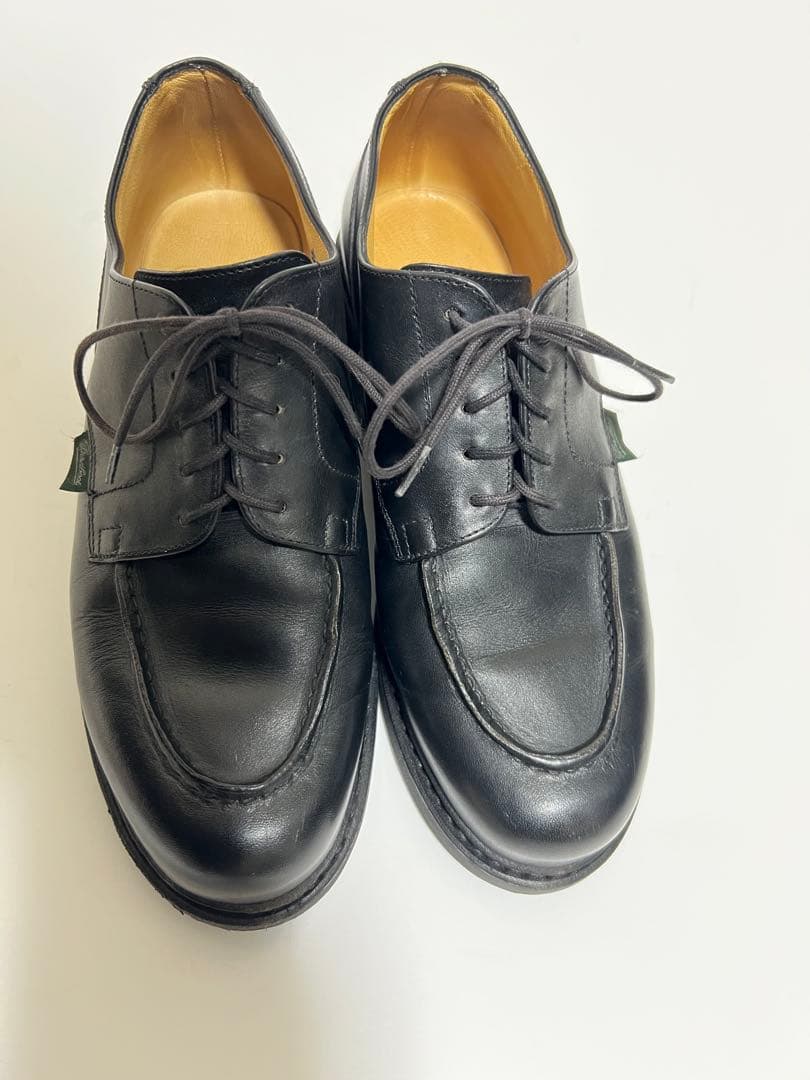 パラブーツ シャンボード Uチップ 革靴 ブラック