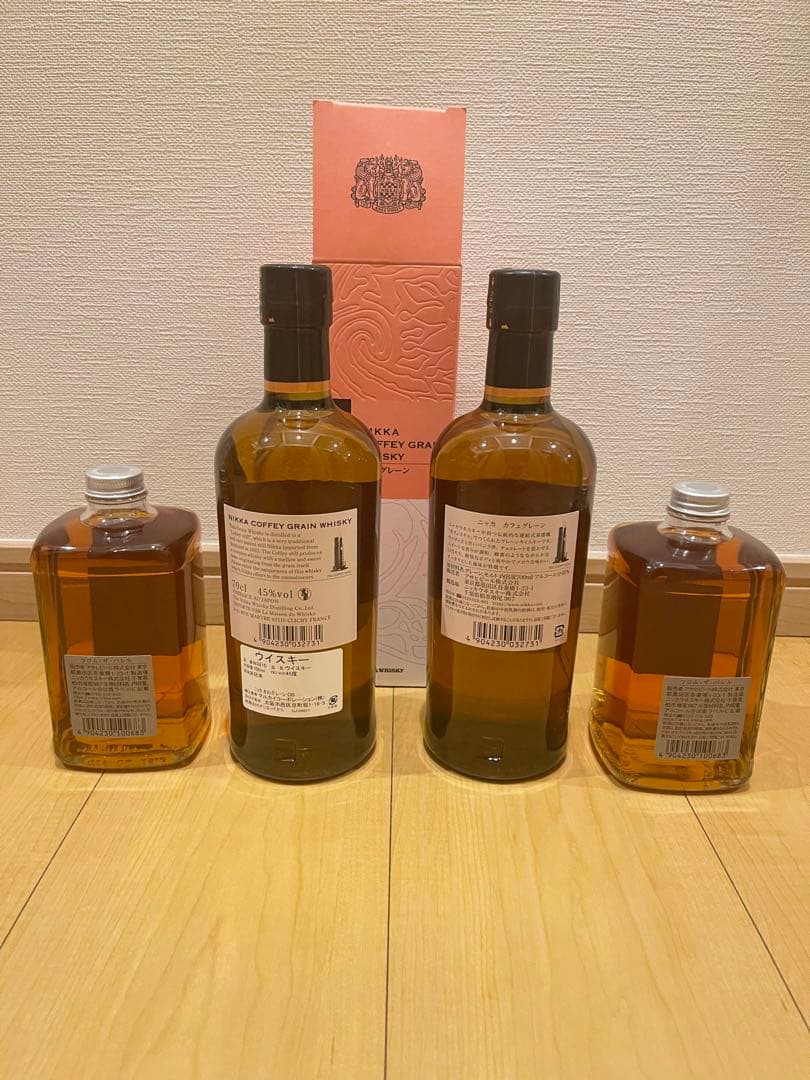 ニッカウイスキー　フロムザバレルx2、カフェグレーンx2