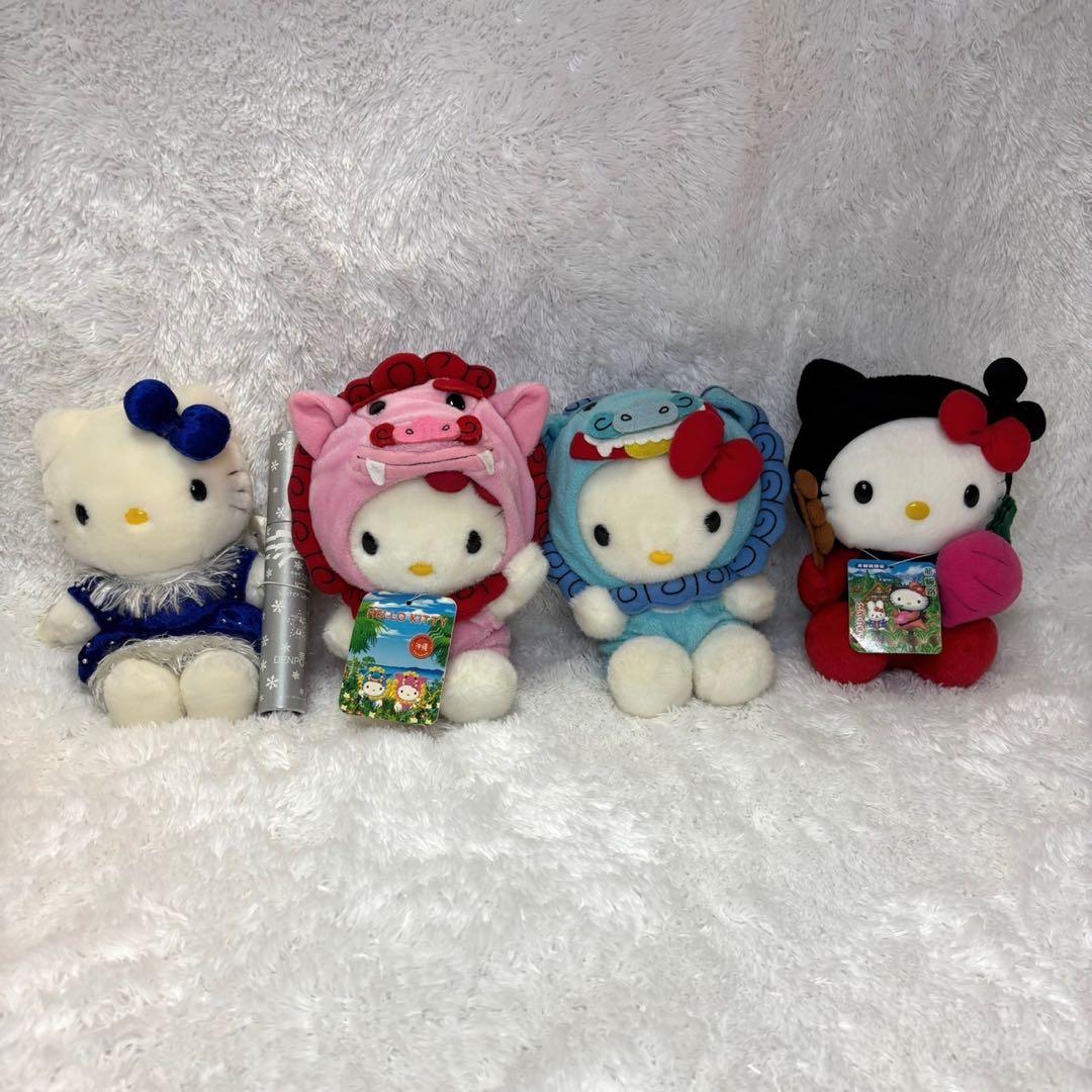 ハローキティ セット ぬいぐるみ ご当地 ハンカチ 時間割表 砂時計 巾着