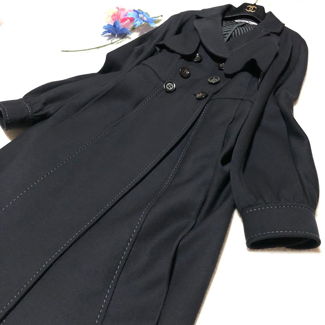 ほぼ未使用　スポーツマックス　チェスターコート　ダブル　ラナウール　シルク　42