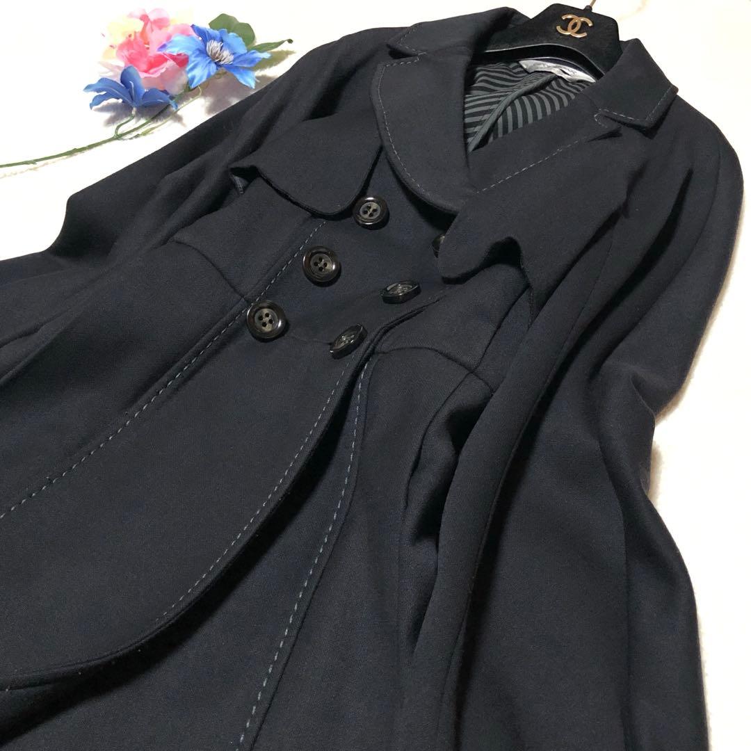 ほぼ未使用　スポーツマックス　チェスターコート　ダブル　ラナウール　シルク　42