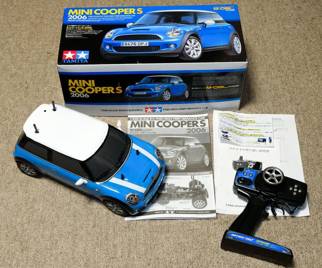 ★くるくる★タミヤ　ミニクーパー2006　組立済　メカ・プロポ付