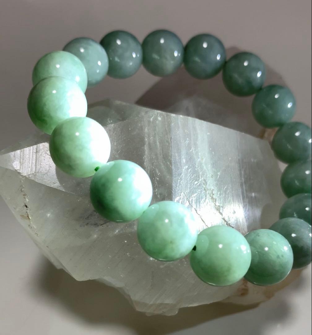 ★ユッキー様★ 【高品質】ミャンマー産天然ヒスイ　ビルマ翡翠　ブレスレット