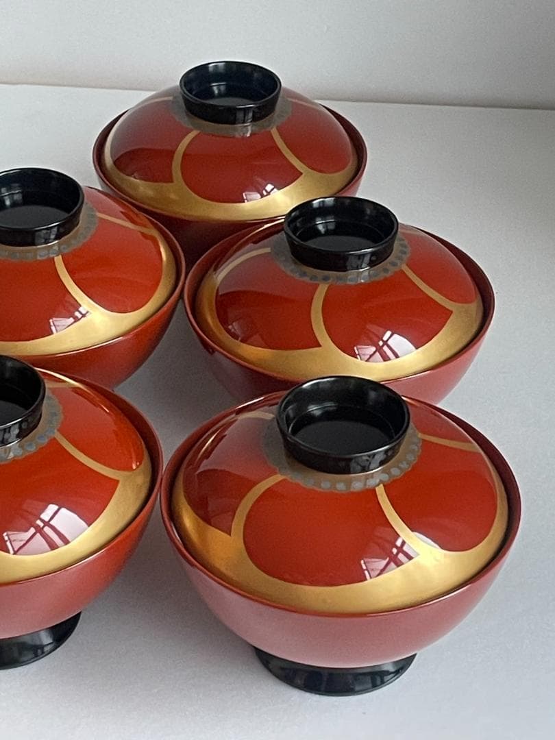 select　輪島塗 吸物椀 五客 木製漆器 木箱付 50