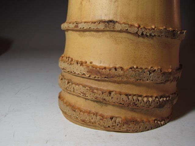 黒田正玄 竹置筒花入「嘉祥」而妙斎花押の逸品! n563