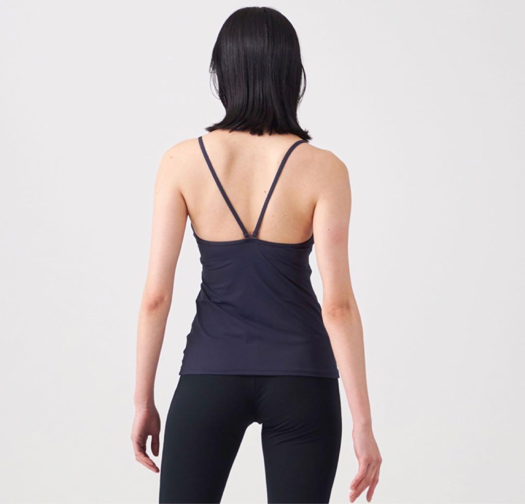 《美品》Chacott スキンロングトップ ネイビー M 【C BASIC】