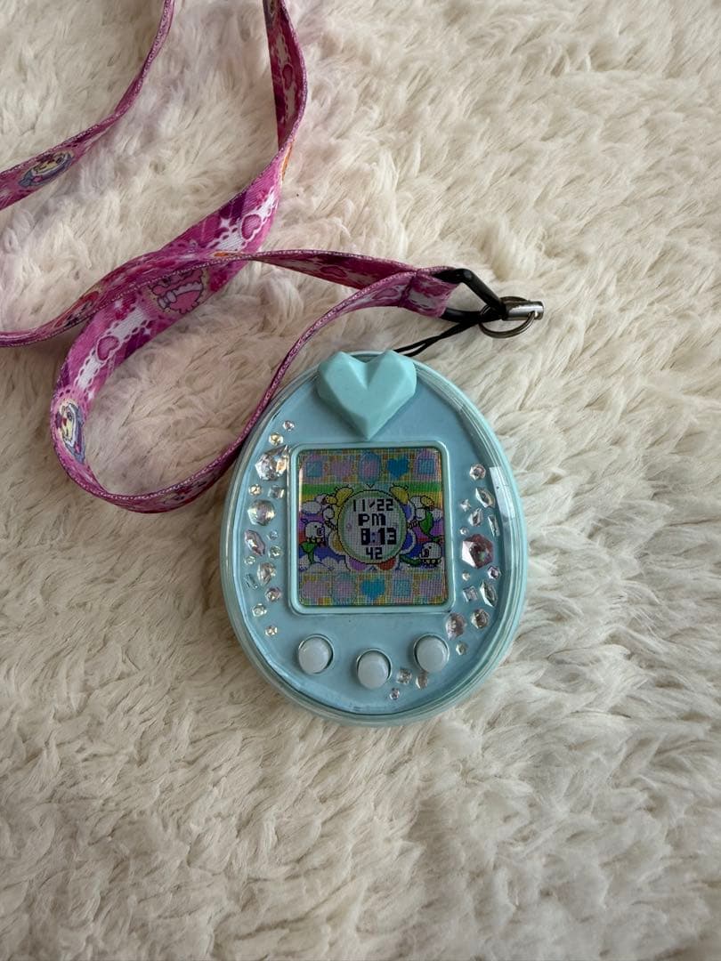 たまごっちピース Tamagotchi P's 水色 本体 ストラップ付き