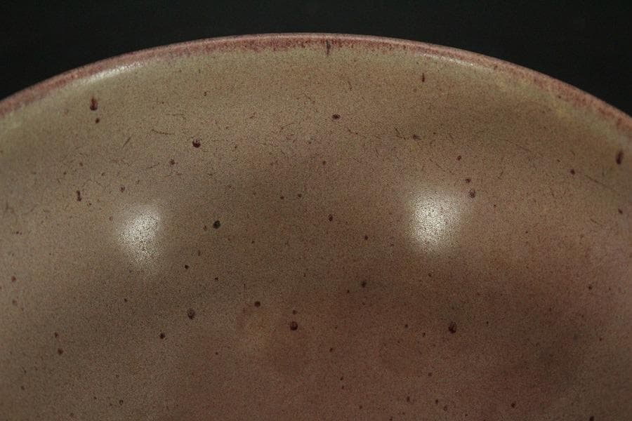 中国美術 鈞窯 斑紫釉 碗 φ14cm 茶道具伝来(LC253)