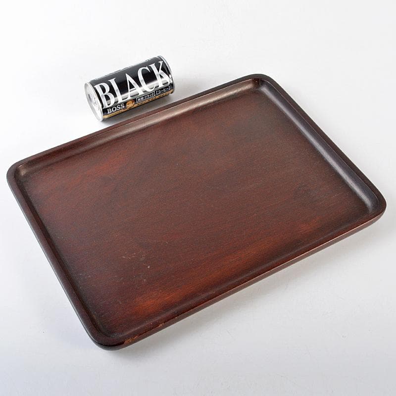 中国　唐木紫檀製　無垢刳り貫き　煎茶盆　香盆　V　R5875