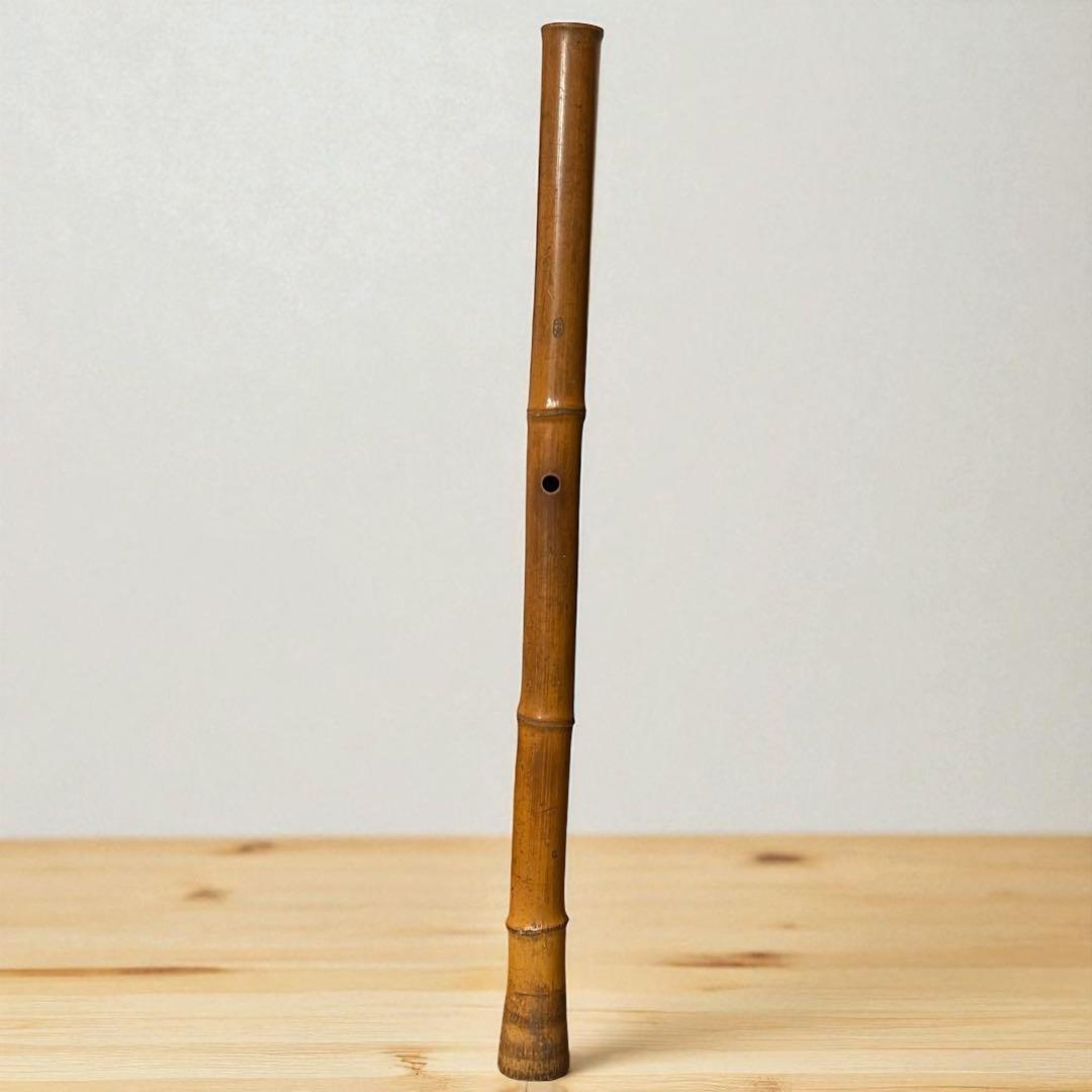 稀少品✨山宮銘 尺八 2尺 59cm 内朱仕上げ 和楽器 本格竹製 赤漆仕上げ