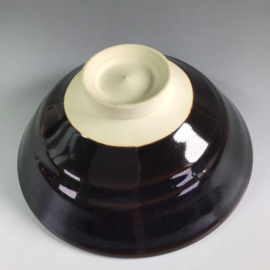 Ｒ５４７　茶碗　『京焼』『土渕善丕氐造』『木の葉天目茶碗』　抹茶碗　共箱　茶道具