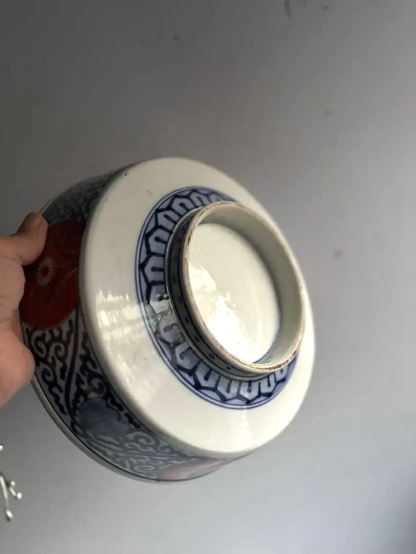 639 骨董 アンティーク 古伊万里 染付 豪華絢爛 色絵鉢 幕末 正月 おせち