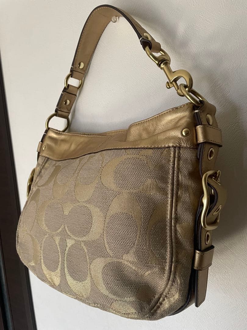 【未使用】COACH シグネチャー ソーホー ワンショルダーバッグ ゴールド