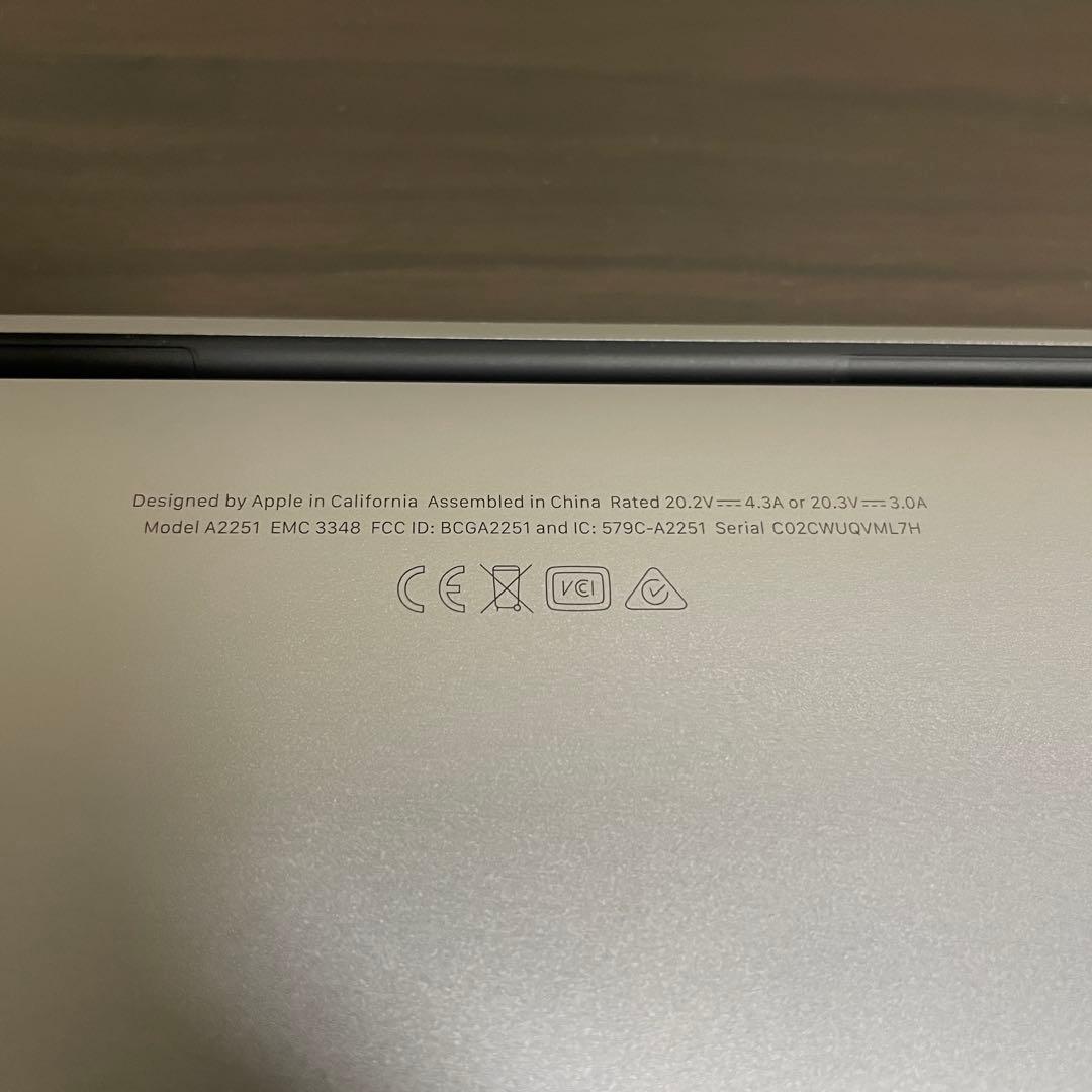 一部不具合 MacBook Pro 2020 13インチ i5 16G 512G