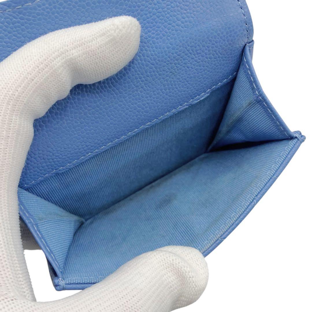 美品✨ シャネル マトラッセ キャビアスキン 三つ折り財布