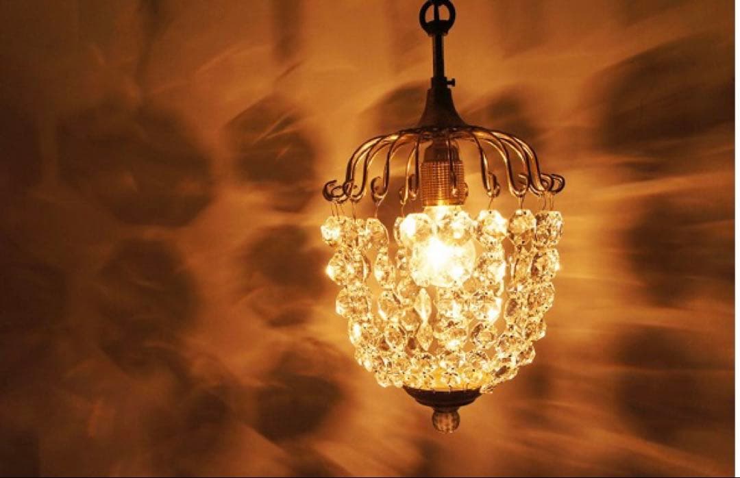 フランスアンティーク　ガラスドロップシャンデリア