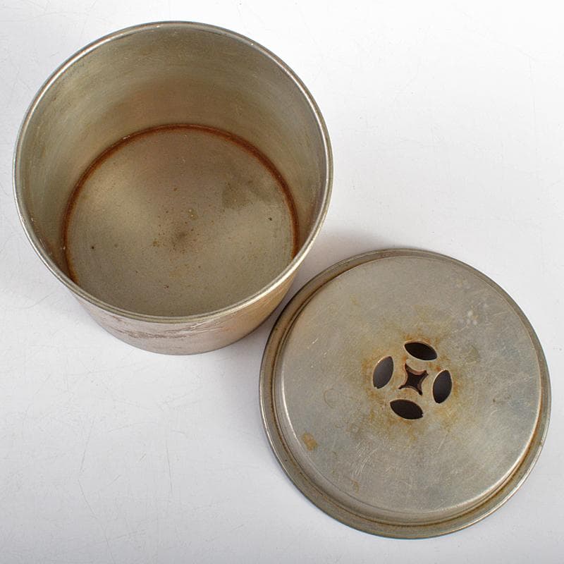 煎茶道具　古錫　漢詩松文　茶こぼし　在銘　重さ約436g　V　R5399