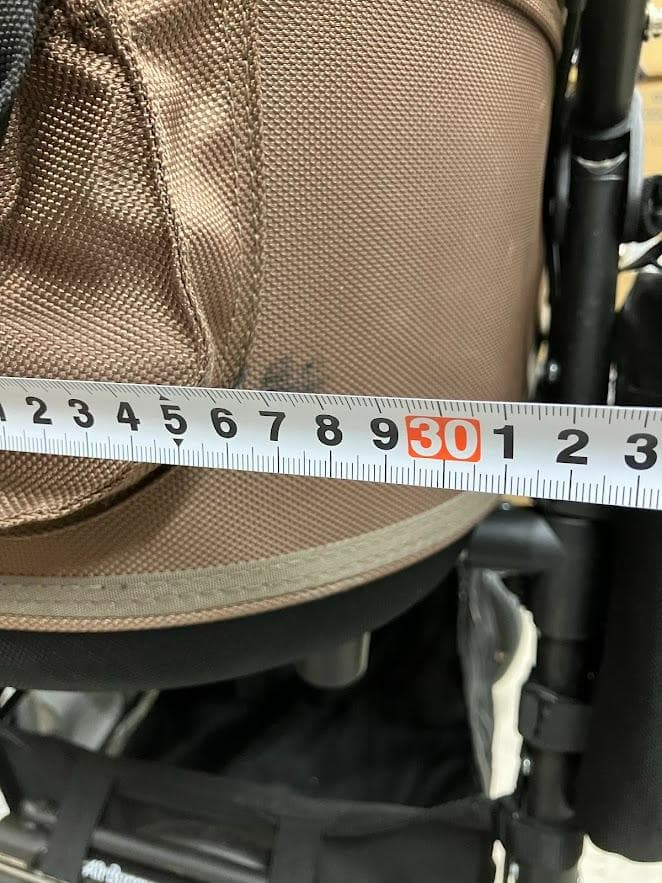 AirBuggy　ペットカート　ブラックホイールフレーム　3輪　ブラウン