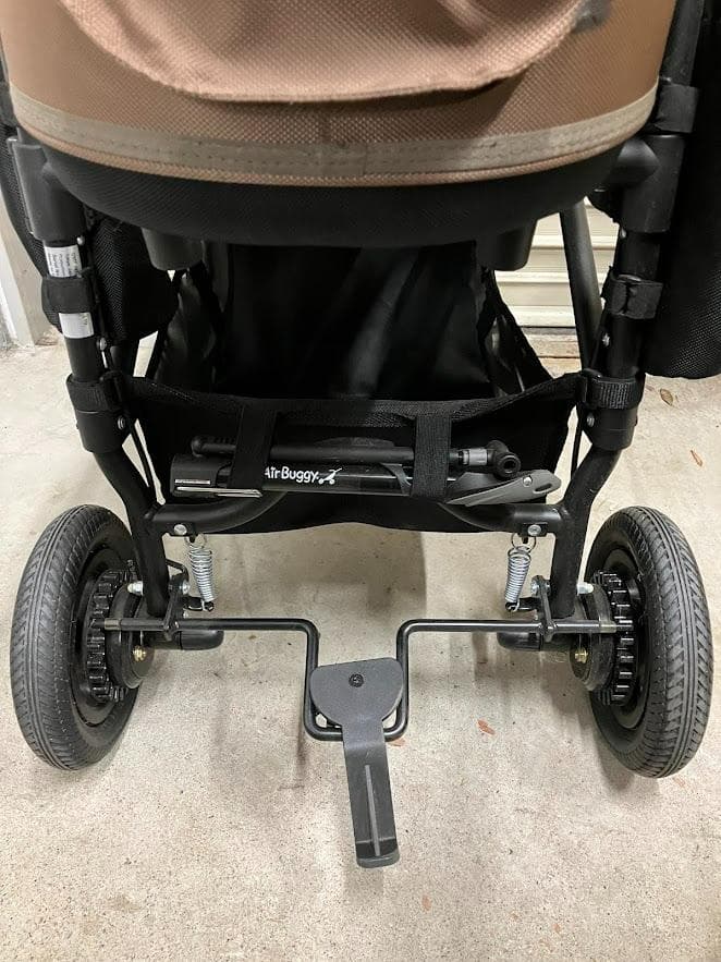 AirBuggy　ペットカート　ブラックホイールフレーム　3輪　ブラウン