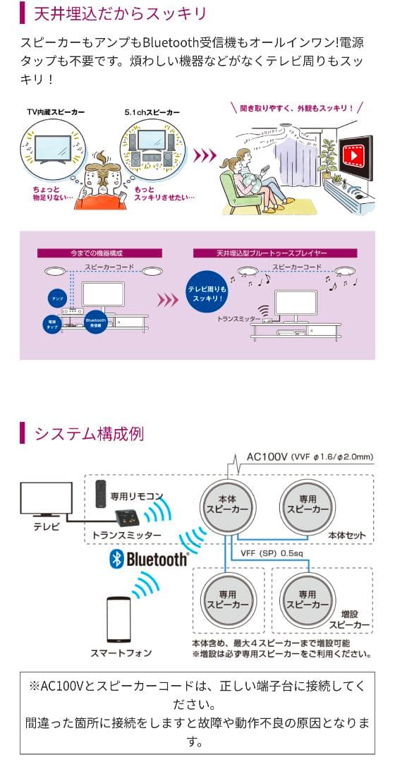 ABP-R03-MS 埋込 Bluetooth スピーカー