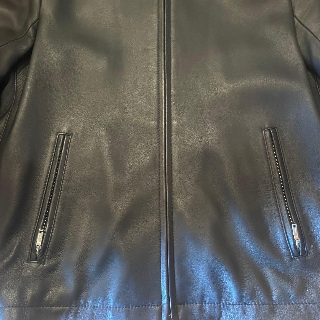 Montosh London ブラック シングルライダースジャケット　38