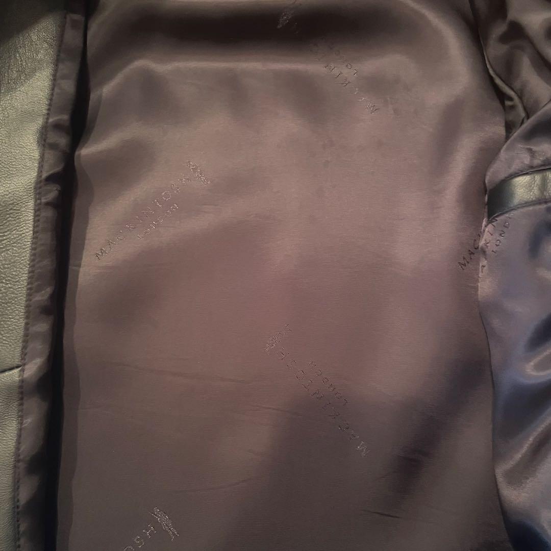 Montosh London ブラック シングルライダースジャケット　38