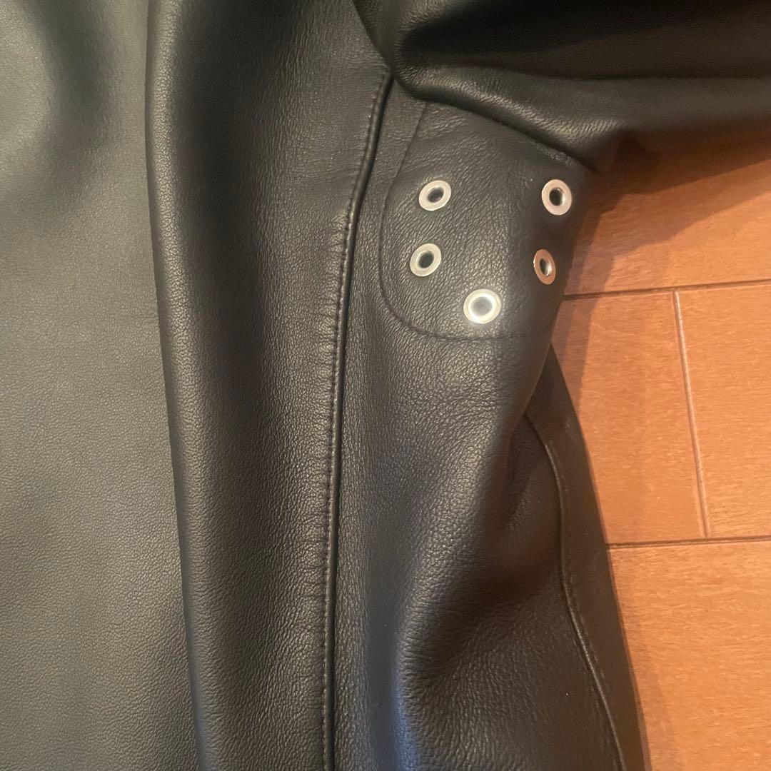 Montosh London ブラック シングルライダースジャケット　38