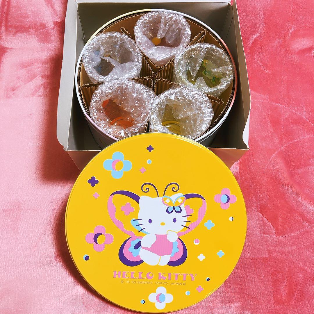 希少レア　ハローキティ　フェアリーシリーズ　グラスセット　缶入り　2003