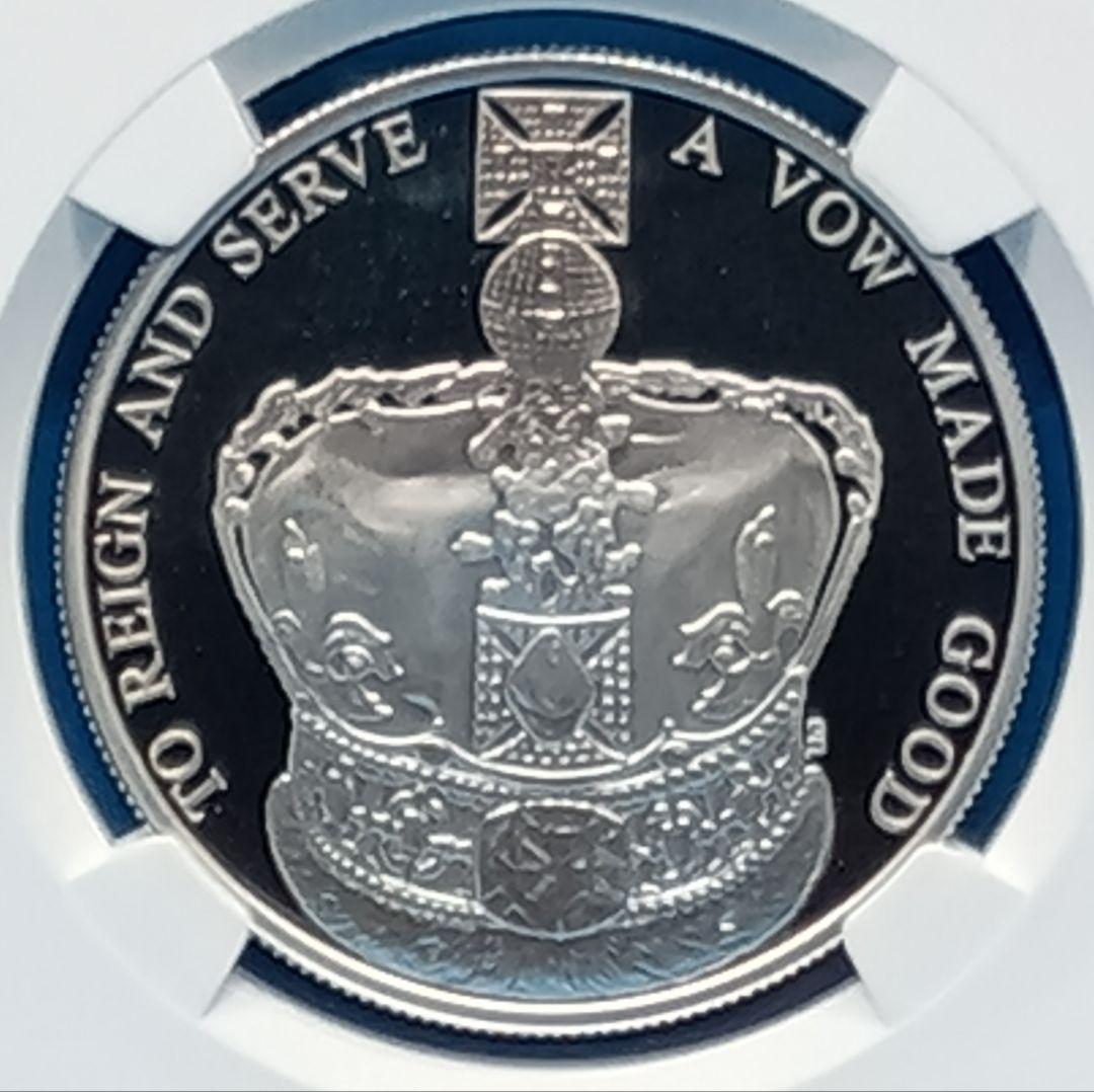 2013 エリザベス女王 戴冠60周年記念 5ポンド 銀貨 NGC PF68UC