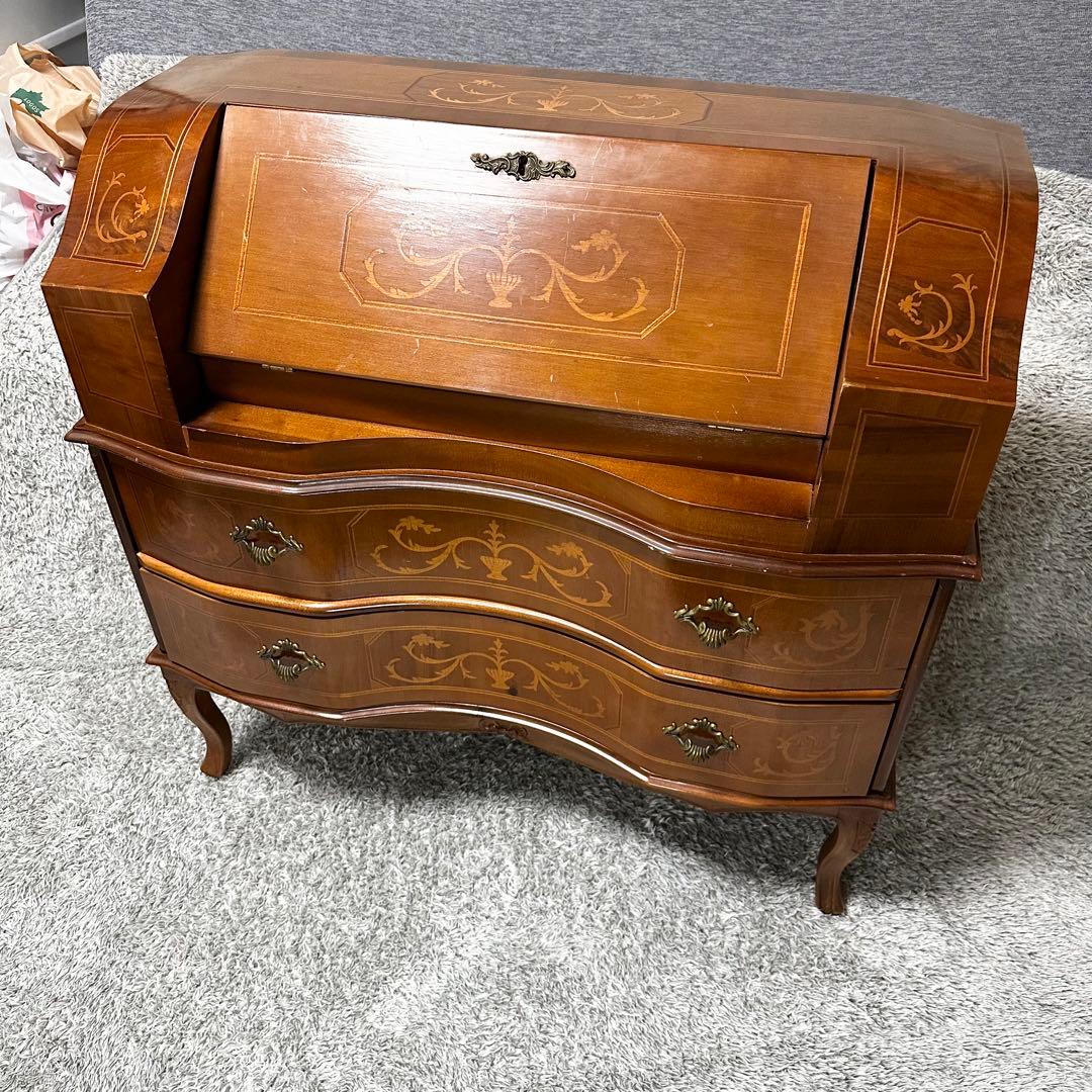 Tarocco ライティングビューロー　キャビネット　イタリア製　象嵌 猫脚