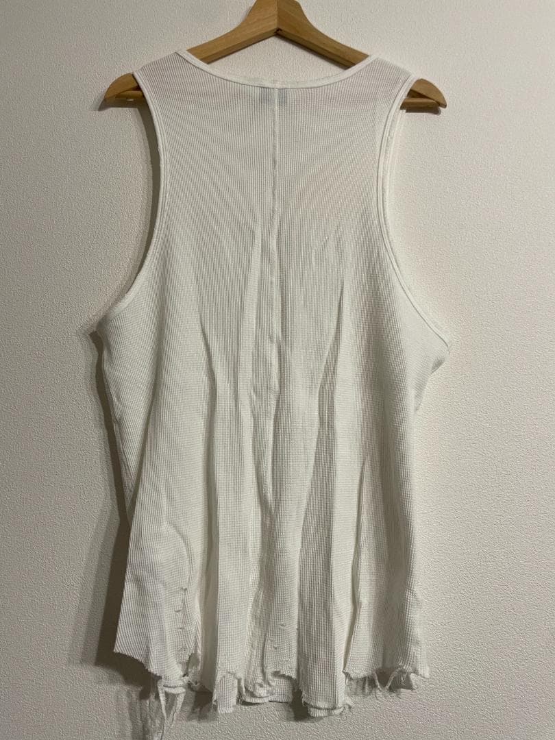 トップス ANCELLM 25SS DAMAGE WAFFLE TANK TOP 1