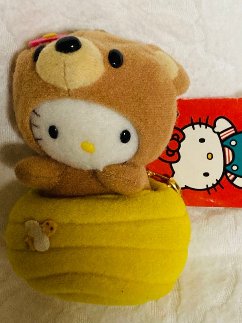 ♦ハローキティ ぬいぐるみ マスコット Sanrio 当時物 ハニーポット　希少