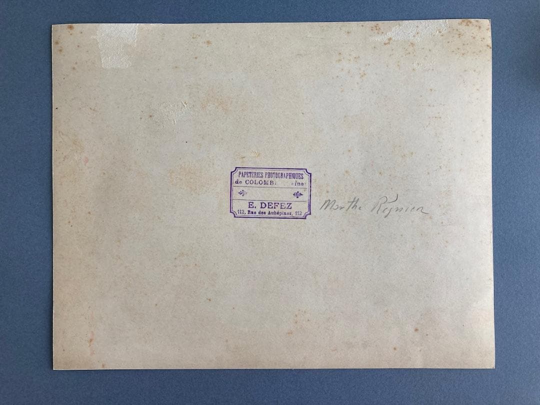 フランスアンティーク　女優の肖像写真　マルト・レニエ　ナダール写真館