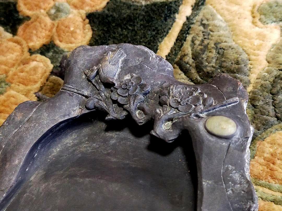 ♥中国　端渓　硯　石眼あり　端渓硯　骨董品