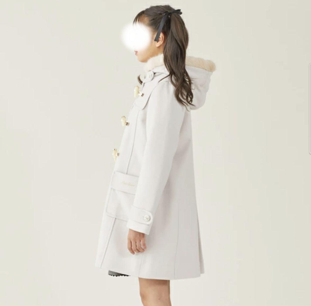 美品 mezzo piano 160 フェイクファー ダッフルコート ウール